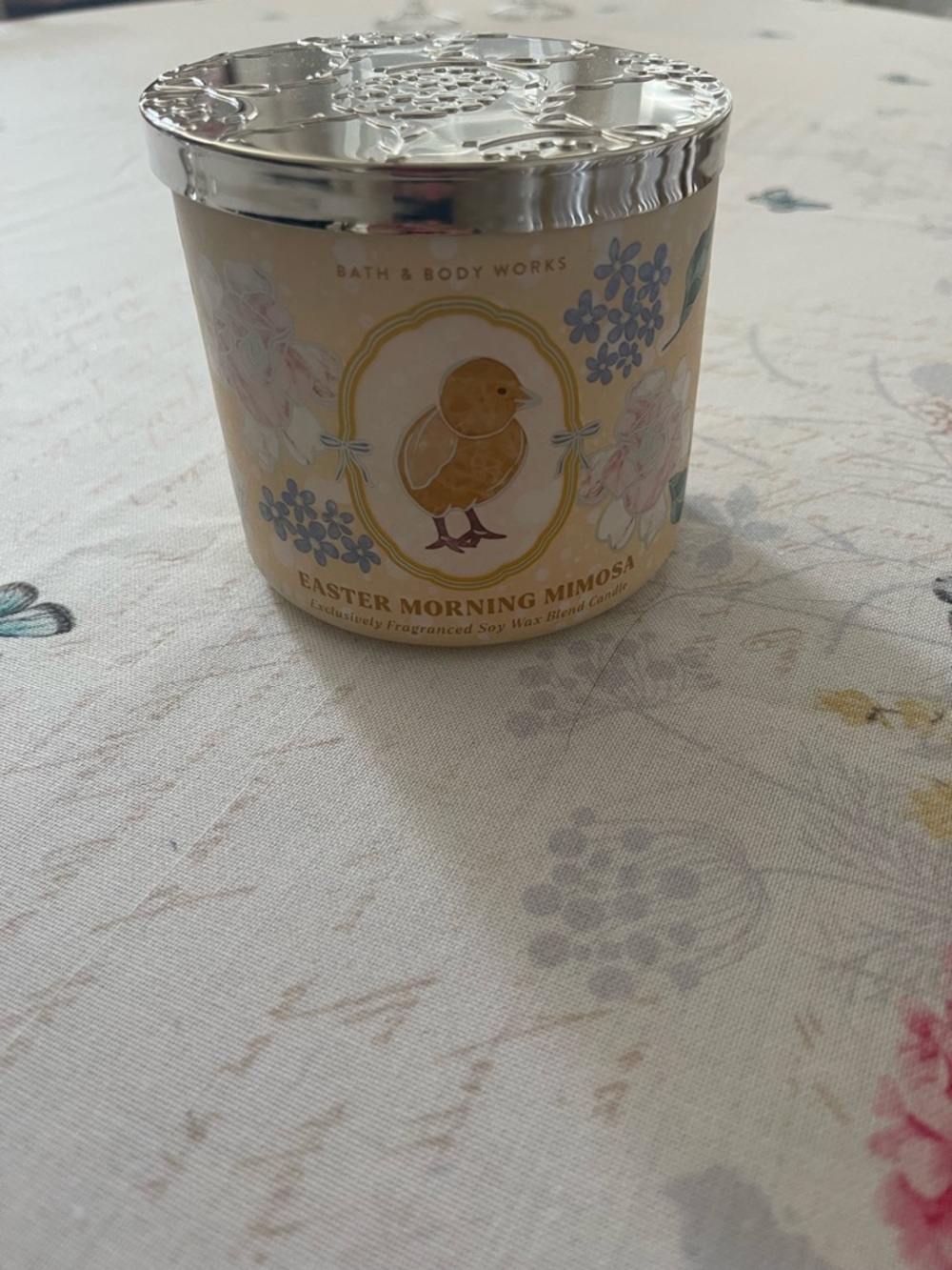 Bath & Body Works Easter Morning Mimosa Candle - Yellow, Silver